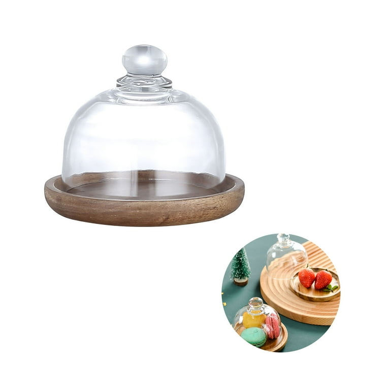 Clearance Sale! Wooden Plate Butter Dish With Cover Cake Dessert