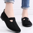 thumbnail image 2 of Wensltd Women Solid Color Breathable Knitted Ballet Flats Comfy Lightweight Round Toe Casual Walking Shoes, 2 of 7