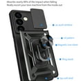 thumbnail image 2 of Allytech Case for Samsung Galaxy S24, Galaxy S24 Case with Slide Lens Cover, [Rotated Ring Kickstand] Heavy Duty [Military Grade Protection] Silicone Shockproof Rugged Case - Silver, 2 of 9