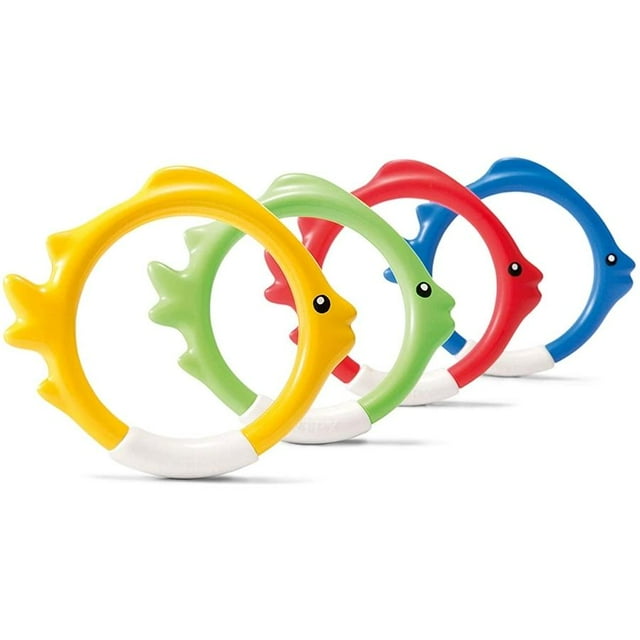 Intex - Ensemble de 4 Anneaux Colorés pour Piscine, Multicolore