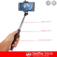 thumbnail image 5 of Circuit City Wireless Bluetooth Selfie Stick with Remote Control Handle Portable Extending Monopod with Lanyard Steel Telescoping Selfy Taker for iPhone 7, 8, X, 6, Pixel, Samsung, LG & More, 5 of 8