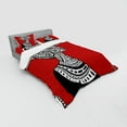 thumbnail image 3 of Ambesonne African Bedding Set 3 Pcs, Ethno, Twin, Ruby Black White, 3 of 3