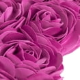 thumbnail image 6 of JWH 3D Luxury Fuchsia Velvet Rose Heart Shaped Throw Pillow Decorative Rose Petal Cushion for Bedroom Living Room Wedding and Valentine's Day 34x40cm, 6 of 8