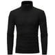 thumbnail image 1 of Camisa de manga larga con cuello alto de poliéster para hombre - Corte ajustado, color liso - Moda/deportivo - Tallas M-XXL, 1 of 5