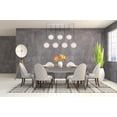thumbnail image 2 of Living District Eclipse 7 Lights Chrome Pendant With Frosted White Glass, 2 of 6