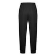 thumbnail image 3 of YLSDY Mens Jogging Pants Baggy Casual Solid Color Sweatpants Stretch Elastic Waist Drawstring Sport Pants with Pockets Black 16-18, 3 of 5
