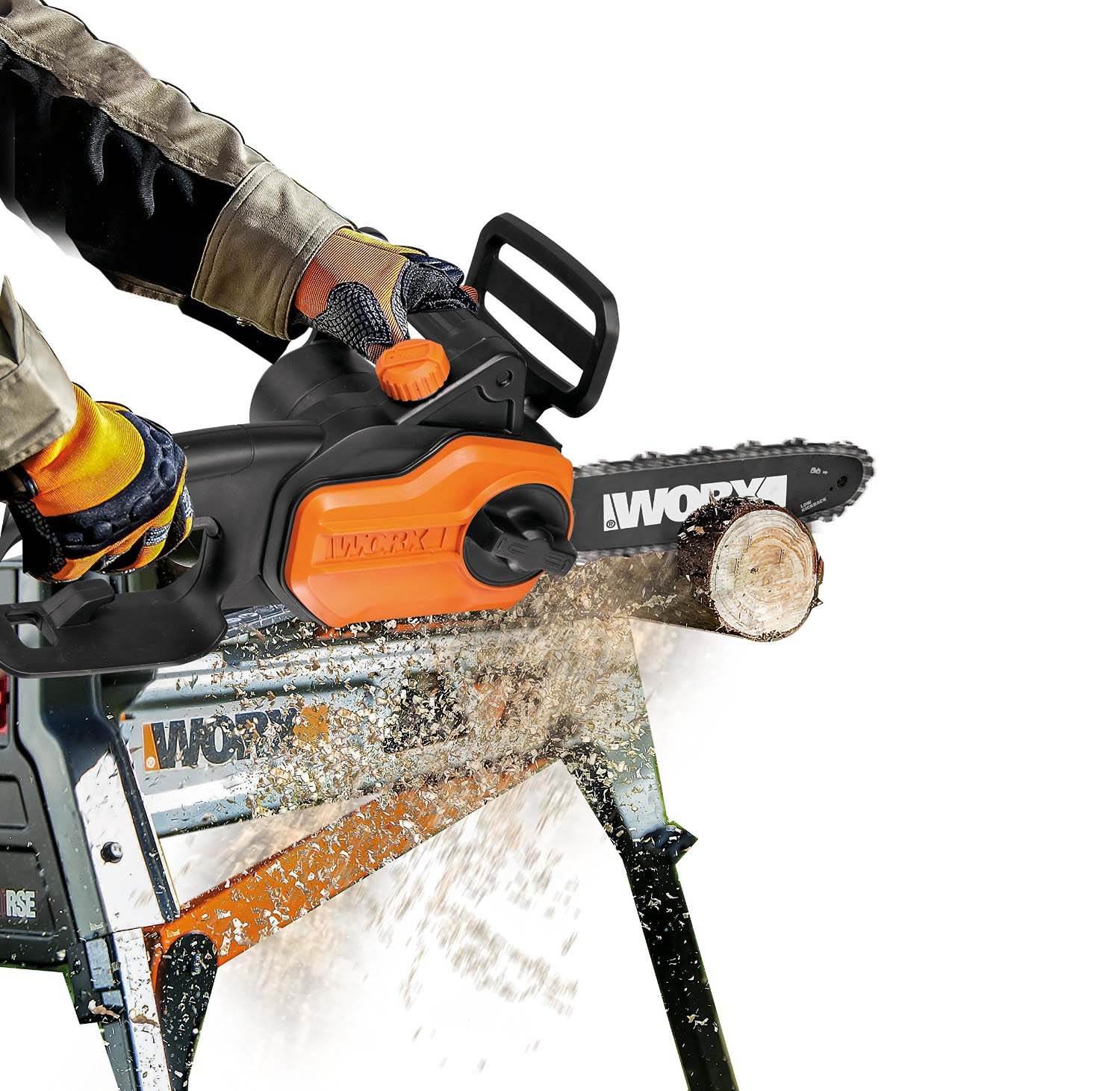 WORX WG309 8.0 Amp Electric Pole Saw, 10-Inch- Chainsaw and Pole Saw All in One - image 3 of 9
