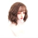 thumbnail image 1 of Peluca Bob con Flequillo para Mujer, Peluca Bob Corta de Aspecto Natural, Peluca Corta y Rizada para Versiones Diarias de Corea Marrón, 1 of 5