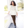thumbnail image 2 of Catherines Women's Plus Size Embroidered Pintuck Tunic, 2 of 3