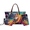 Colorful Wolf Rose Print, variant on Tutolipy 3 Pack Handbag Set for Female Hummingbird Floral Art Long Zip Wallet Waterproof Handheld Shoulder Handbag for Outdoor Daily Commute