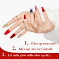 thumbnail image 5 of Candy Lover Gel Nail Polish Set, 6 Red White Blue Glod Sparkle Glitter Colors Gel Polish, Soak Off UV LED Nail Polish Home Salon Nail Art Manicure Gift Set for Girls Women, 5 of 8