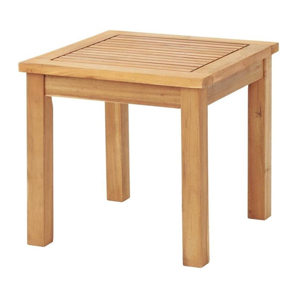 Alaterre Furniture 3-Piece Acacia Wood Bistro Set – 2 Foldable Chairs & Table with Woven Seats for Patio/Deck