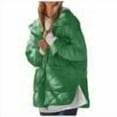 thumbnail image 6 of FNFYFH Womens Diamond Quilted Jackets Casual Puffer Jacket Hooded Zip Up Winter Coat Solid Color Padded Coats with Pockets, 6 of 7