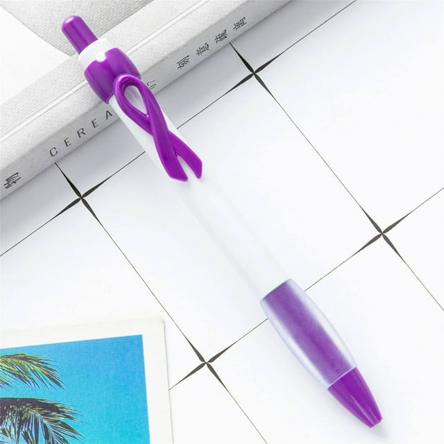 Cleaning Tools 10 Pcs Ribbon Retractable Gel Roller Pen Breast Cancer Awareness Ribbon Pen Point Breast Cancer Pens Plastic Gel Ballpoint Pens for Women Gift 10ML