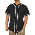 thumbnail image 1 of Lappel Men's Baseball Button Down Jersey College Sports Team Uniforms Size up to 3XL Short Sleeve Athletic Sports Tee Shirts Made in USA, 1 of 4