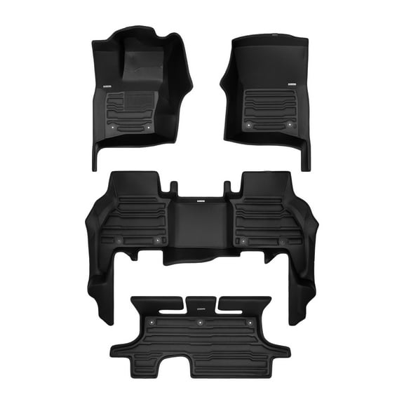 TuxMat - For Land Rover Defender 130 8-Seater 2023-2026 Models - Custom Car Mats - Maximum Coverage, All Weather, Laser Measured - This Full Set Includes 1st, 2nd and 3rd Rows