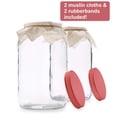 thumbnail image 2 of Vibz Wide Mouth Mason Jars with Lids, Food Storage Gallon Glass Jars for Kombucha, Tea, Canning & More, 2 Pack, 2 of 7