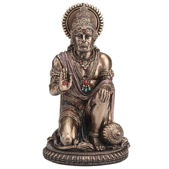 Veronese Design 3 3/4 Inch Hanuman Hindu God of Strength Cold Cast Resin Bronze Finish Sculpture