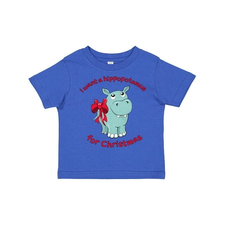 

Inktastic I Want a Hippopotamus for Christmas Gift Toddler Boy or Toddler Girl T-Shirt