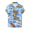thumbnail image 2 of Camisas De Sport Para Hombre Camisa para hombre Camisa de playa de manga corta holgada informal (Sky Blue, XL), 2 of 4