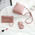 thumbnail image 2 of Women's Leather Shoulder Bag with 4 Piece Simple Large Capacity Phone Pouch for Dating Shopping, 2 of 5