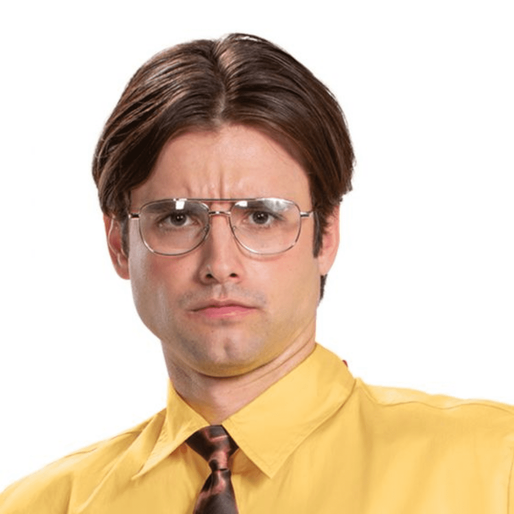 dwight schrute dress shirt Free Shipping! Dwight Schrute Adult Costume Kit The Office Shirt Clip-On  Tie Glasses Toy Pager - Walmart.com