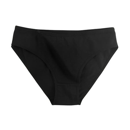 Lmnyox Women s High Cut Briefs Plus Size Breathable Low Waist Panties Ladies Underwear Hip Lift Panty 1-3 Pack