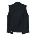 thumbnail image 4 of Baberdicy Puffer Vest Top Loose Solid Shirt Denim Jacket Sleeveless Denim Vest Women's Color Women's Denim Vest Top Sweater Vest Black, 4 of 7