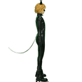 thumbnail image 3 of [Officially Licensed] Miraculous Cat Noir Costume Set Elastic Leather Jumpsuit for Halloween, XS, 3 of 8