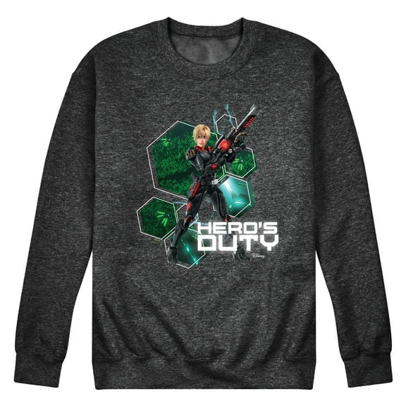 Disney Wreck It Ralph - Sergeant Tammy Hero's Duty - Men's Crew Neck Fleece Pullover