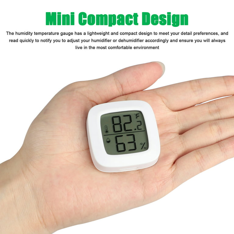 2pcs Digital Thermometers Hygrometers, EEEkit Mini Humidity ​Gauge for  Home, Greenhouse, Office
