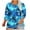 Blue Tops for Women_h, variant on CYMMPU Business Work Blouses Plus Size Tunic Tops Vintage Crewneck Summer Fall Shirts Basic Tees Floral Printed 3/4 Length Sleeve 2025 Clothes for Women Hot Pink XXXXL