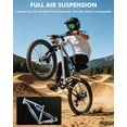 thumbnail image 5 of Qlife Racer 27.5" Electric Bicycle for Adults, Full Suspension 21-Speed Mountain Ebike with 500W Brushless Motor, 48V 10.4AH Removable Battery Max 28mph,Gray, 5 of 6