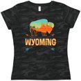 thumbnail image 3 of Inktastic Wyoming Vacation Buffalo Silhouette Women's T-Shirt, 3 of 5