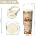thumbnail image 4 of 30 Oz Tumbler Pumpkin Sunflowers in Autumn Tumbler with Lid and Straw, Birthday Gift Cup for Friend Women Men Coffee Travel Mug Thanksgiving Day Halloween Christmas Gift Water Bottle, 4 of 7