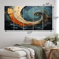 thumbnail image 4 of Designart "Orange Teal Abstract VORTEXs II" Abstract Spirals Metal Art Print Set, 4 of 5