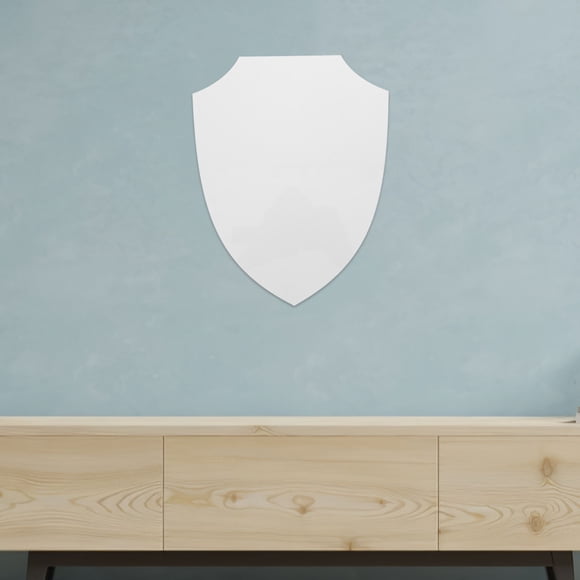 WEUVEB 2Pcs Wood Blank Plaque for Home Decor Sign Shield Shape for Craft Enthusiasts