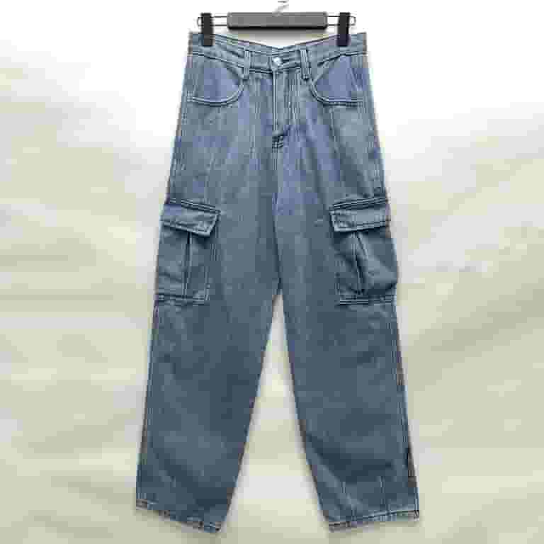 素晴らしい価格 Men's Loose Fit Denim Pants Relaxed-Fit Wide Leg Jeans Clothing