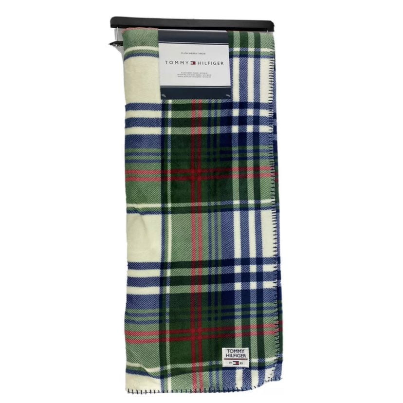 tommy hilfiger plaid throw blanket