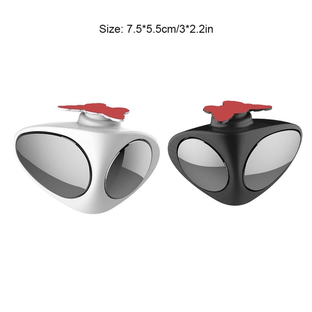 Espejo retrovisor para coche de 360 grados, zona de punto ciego, gran angular, doble punto ciego, espejo de ala de cristal, accesorios para Vehículos, repuestos y accesorios Mis Negro izquierda Riwesomey CZ10309-01B