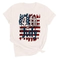 thumbnail image 3 of Goodtrade8 Womens USA Years Anniversary Shirts Casual Short Sleeve Pullover Summer Red White and Blue Independence Day American Flag 4th of July Crew Neck Shirts for Women Graphic, 3 of 8