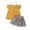 Yellow, variant on BemeyourBBs Toddler Baby Girls Summer Clothes Cute Infant Baby Girl 2 Pieces Spring Summer Outfits Yellow Flying Sleeve Tunic Shirt Tops Bowknot Floral Tutu Skirt Set 1-5T