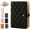 Black, variant on Yifan Portable PU Leather Travel Jewelry Organizer Notebook with Detachable Pages