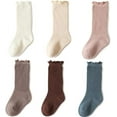 thumbnail image 2 of Baby Girls Socks Cotton Toddler Knee-High Stockings Kids Cozy Warm Solid Color Long Socks for 0-5T, 2 of 7