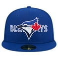 thumbnail image 2 of Men's New Era Royal Toronto Blue Jays Overlap 59FIFTY Fitted Hat, 2 of 6