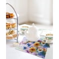 thumbnail image 4 of Pink Purple Hummingbird Kitchen Dish Towels for Drying Dishes Set of 4, Spring Oil Painting Sunflowers Waffle Weave Microfiber Hand Tea Bathroom Towels Quick Dry & Absorbent Towel 12x12, 4 of 7