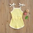 thumbnail image 4 of ITFABS Girls Sleeveless Rainbow Printed Off-the-shoulder Suspender One-piece, 4 of 7