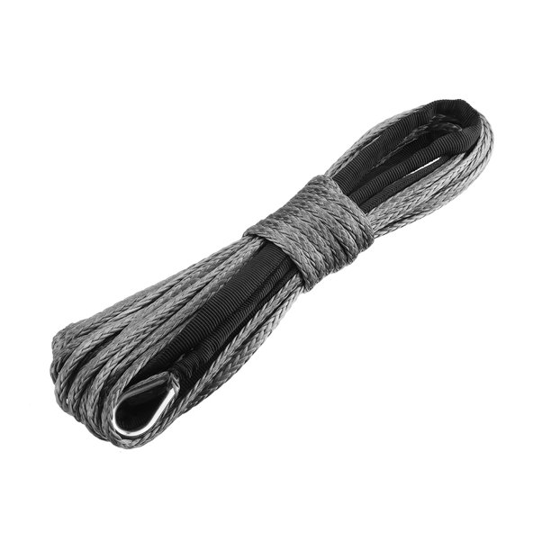 50 FT 7700LB Synthetic Winch Line Cable Pulling Rope with Sheath ATV UTV Vehicle