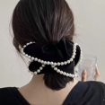 thumbnail image 3 of 1 Pcs 8.7Inches Extra Large Scrunchies for Women Large Pearl Scrunchie Satin Oversized Silk Thick Elastic Hair Ties Jumbo Hair Scrunchies for Buns, Sleep & Ponytail, 3 of 4