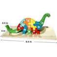 thumbnail image 3 of Rompecabezas de madera, dinosaurio, juguete Montessori para niños de 3 a 8 años, 3 of 4